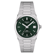 Tissot PRX Powermatic 80 35mm T137.207.11.091.00 - bracciale e cassa acciaio - quadrante verde scuro con datario